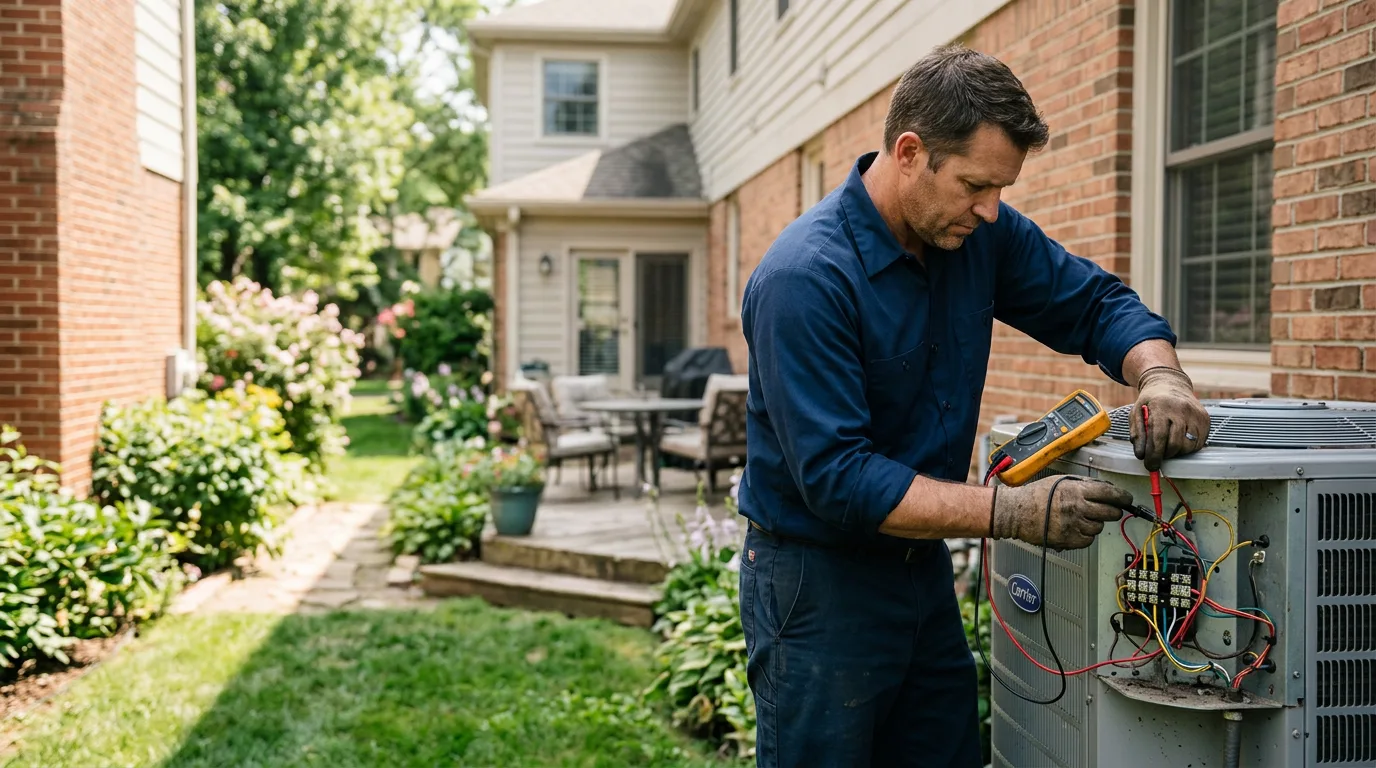 HVAC technician working near Williamstown, KY
